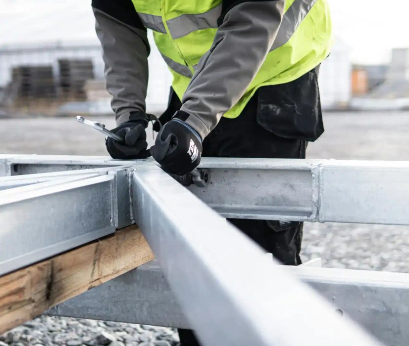 Photo of steel and concrete construction in progress