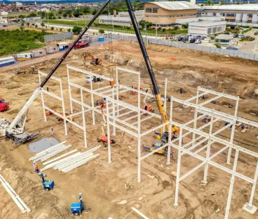 photo of structural construction in progress