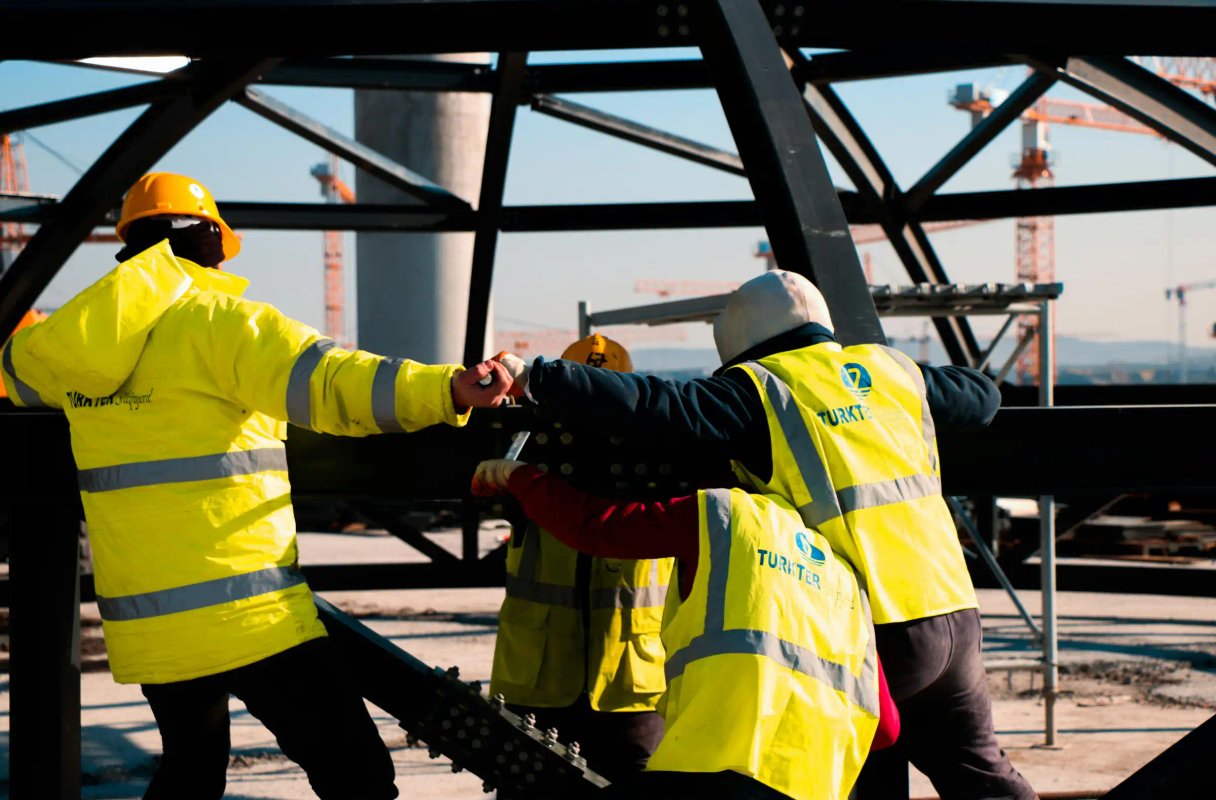 Photo of workers on construction site
